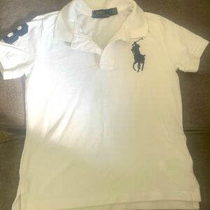 Boys white Polo Ralph Lauren collared shirt